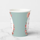 ベビーイン開花フラワーバラピンクベビーシャワーウェルカム 紙コップ (左)