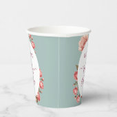 ベビーイン開花フラワーバラピンクベビーシャワーウェルカム 紙コップ (右)