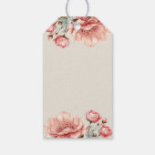 ベビーイン開花フラワーバラピンクベビーショーありがとう ギフトタグ (裏面)