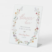 ベビーイン開花フラワーブーケバー 台座サイン (正面)