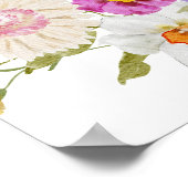 ベビーイン開花フラワーベビーシャワー歓迎サイン ポスター (角)