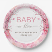 ベビーイン開花フローラさくらんぼブロッサム紙プレート ペーパープレート (正面)