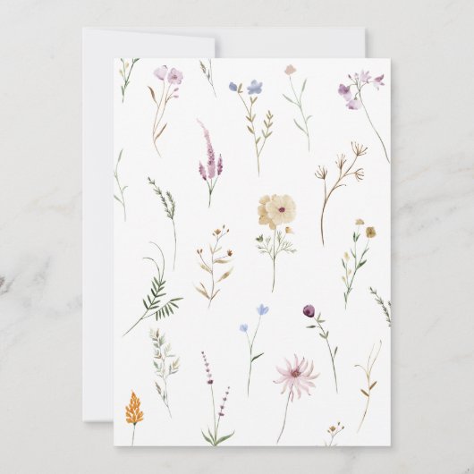 ベビーイン開花フローラアーチベビーシャワー招待状 招待状 (裏面)