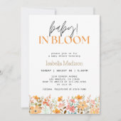 ベビーイン開花フローラガーデンガールシャワー 招待状 (正面)