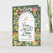 ベビーイン開花フローラガーデングリーンハウスベビーシャワー サンキューカード (正面)