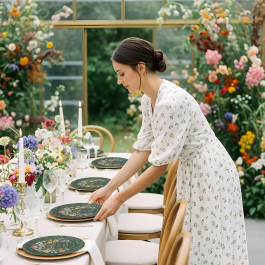 ベビーイン開花フローラガーデングリーンハウスベビーシャワー ペーパープレート