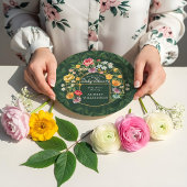 ベビーイン開花フローラガーデングリーンハウスベビーシャワー ペーパープレート