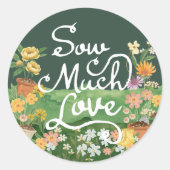 ベビーイン開花フローラガーデングリーンハウスベビーシャワー ラウンドシール (正面)