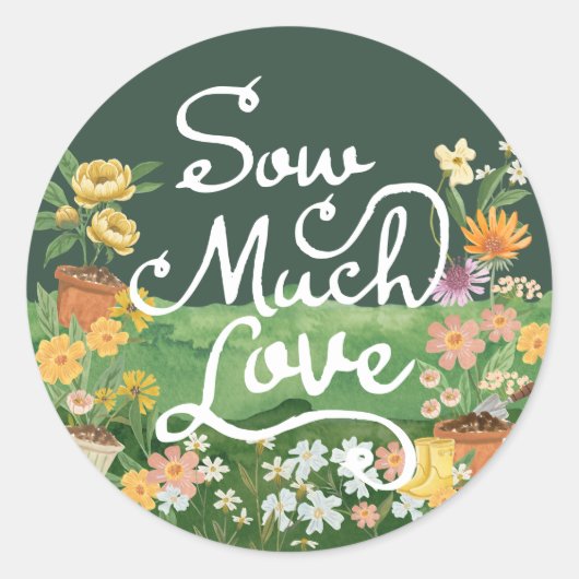 ベビーイン開花フローラガーデングリーンハウスベビーシャワー ラウンドシール (正面)