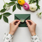 ベビーイン開花フローラガーデングリーンハウスベビーシャワー ラウンドシール