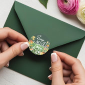 ベビーイン開花フローラガーデングリーンハウスベビーシャワー ラウンドシール