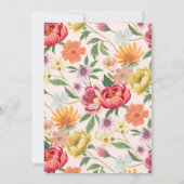 ベビーイン開花フローラガーデングリーンハウスベビーシャワー 招待状 (裏面)