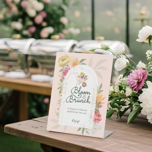 ベビーイン開花フローラガーデンビュッフェベビーシャワー 台座サイン