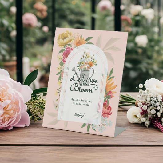 ベビーイン開花フローラガーデンフラワーバーベビーシャワー 台座サイン