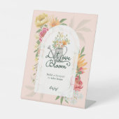 ベビーイン開花フローラガーデンフラワーバーベビーシャワー 台座サイン (正面)