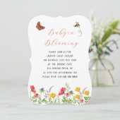 ベビーイン開花フローラガーデンベビーシャワー 招待状 (スタンド正面)