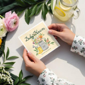 ベビーイン開花フローラガーデンレインブーツベビーシャワー スタンダードカクテルナプキン