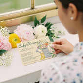 ベビーイン開花フローラガーデンレインブーツベビーシャワー 招待状