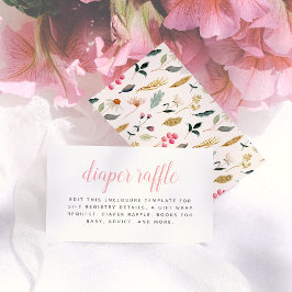 ベビーイン開花フローラガールベビーシャワー エンクロージャーカード