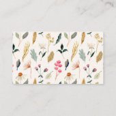 ベビーイン開花フローラガールベビーシャワー エンクロージャーカード (裏面)