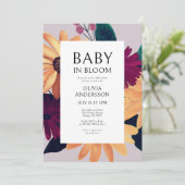 ベビーイン開花フローラガールベビーシャワー 招待状 (スタンド正面)