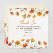 ベビーイン開花フローラシャワーサンキューカード サンキューカード (正面/裏面)