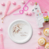 ベビーイン開花フローラパンパスグラスベイビーシャワー ペーパープレート (パーティー)