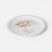 ベビーイン開花フローラパンパスグラスベイビーシャワー ペーパープレート (アングル)