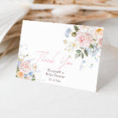 ベビーイン開花フローラピンクベビーシャワー サンキューカード