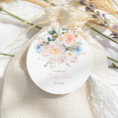 ベビーイン開花フローラピンクベビーシャワー フェイバータグ