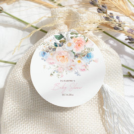 ベビーイン開花フローラピンクベビーシャワー フェイバータグ