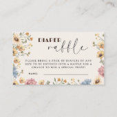 ベビーイン開花フローラベビーシャワーおむつラッフル エンクロージャーカード (正面)