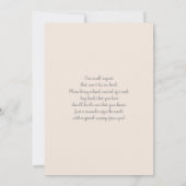 ベビーイン開花フローラベビーシャワーガール招待状 招待状 (裏面)