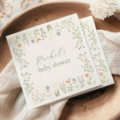 ベビーイン開花フローラベビーシャワーナプキン スタンダードカクテルナプキン