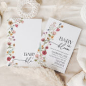 ベビーイン開花フローラベビーシャワー招待状 招待状