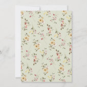 ベビーイン開花フローラベビーシャワー招待状 招待状 (裏面)