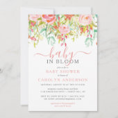 ベビーイン開花フローラベビーシャワー 招待状 (正面)