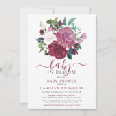 ベビーイン開花フローラベビーシャワー 招待状 (正面)