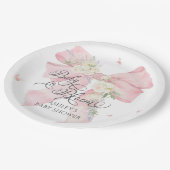 ベビーイン開花フローラボウベビーエレガントシャワー ペーパープレート (アングル)