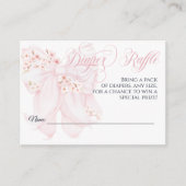 ベビーイン開花フローラボウ春ガールベビーシャワー エンクロージャーカード (正面)