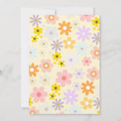 ベビーイン開花フローラレトロベビーシャワー 招待状 (裏面)