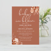 ベビーイン開花フローラ秋秋ベビーシャワー 招待状 (スタンド正面)