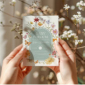 ベビーイン開花フローラ美学ベビーシャワー 招待状