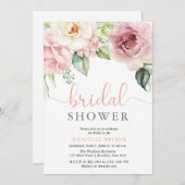ベビーイン開花フローラ花ブライダルシャワー 招待状 (正面/裏面)