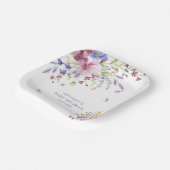 ベビーイン開花フローラ花ベイビーシャワー ペーパープレート (傾斜あり)