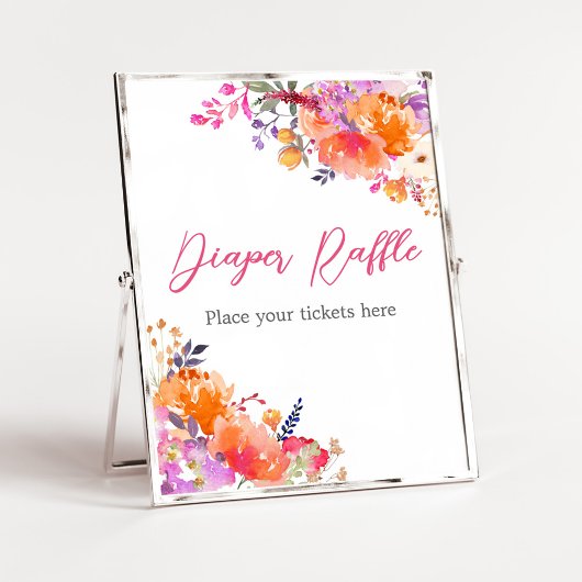 ベビーイン開花ブライトフローラおむつラッフル ポスター