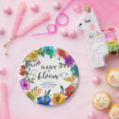 ベビーイン開花ブライト&フローラはっきりしたベビーシャワー ペーパープレート (パーティー)