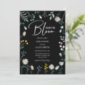 ベビーイン開花ブラックデイジーベビーシャワー 招待状 (スタンド正面)