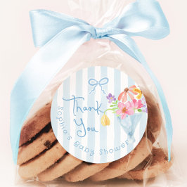 ベビーイン開花ブルーお洒落タンクユー ラウンドシール