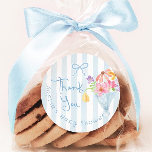 ベビーイン開花ブルーお洒落タンクユー ラウンドシール